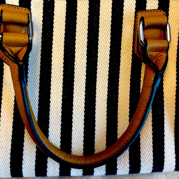 Mia & Luca Canvas Bag with Double Leather Handles - Picture 1 of 11